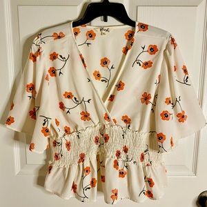 Hint of Blush Floral Top